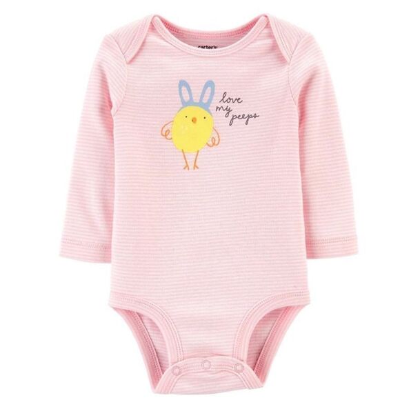 CARTER’S BABY 9M Easter Chick Bodysuit -“ LOVE MY PEEPS” - Picture 6 of 7